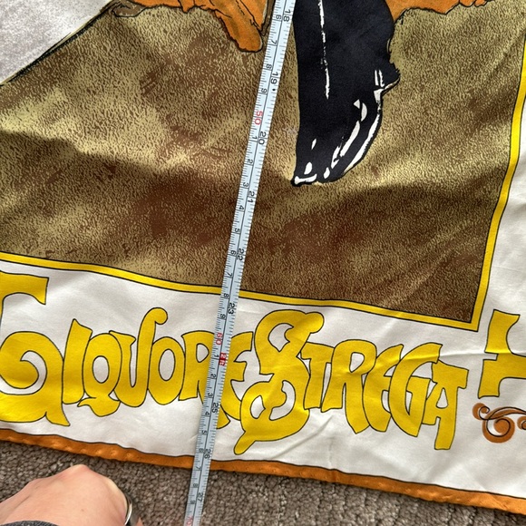 Vintage Alberti Liquor Strega Silk Scarf - Picture 11 of 11